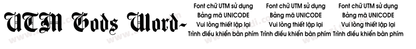 UTM Gods Word字体转换